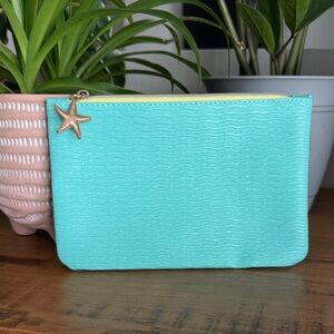 Ipsy Mini-bag Aqua Textured Clutch with Starfish Charm
